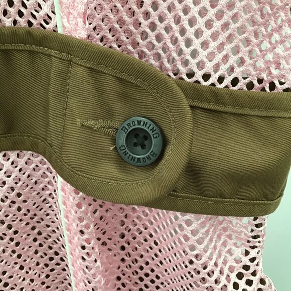 Women's Browning Shooting Hunting Vest Pink Brown Zip Vented Quilted Shoulders - Picture 8 of 13